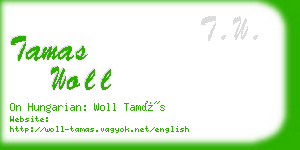 tamas woll business card